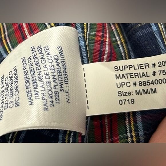 Chaps Blue Red Green Plaid Long Sleeve Button Down Casual Shirt Western Country - Picture 5 of 8